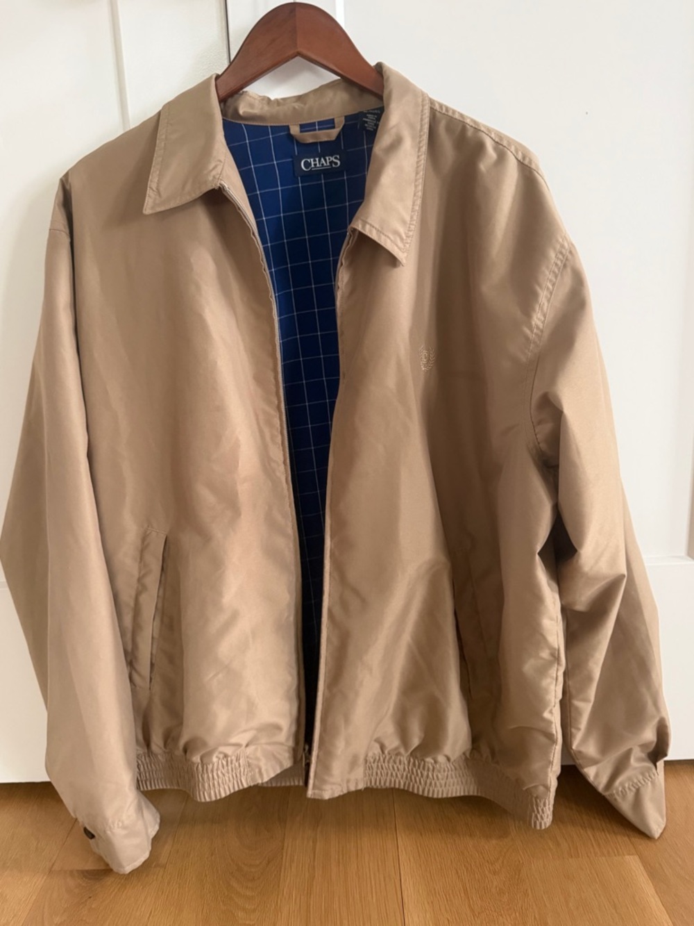 Chaps Tan Harrington-style windbreaker/bomber - XL